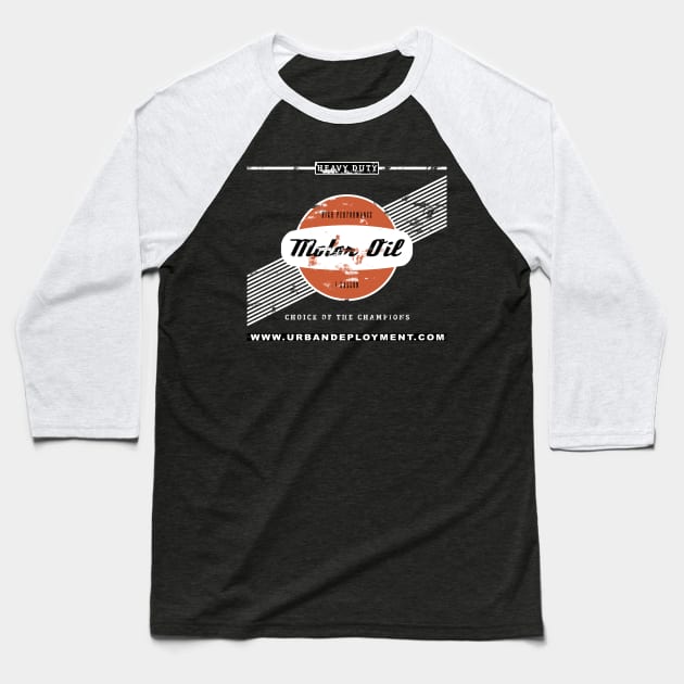 Vintage Motor Oil Baseball T-Shirt by Urbanvintage